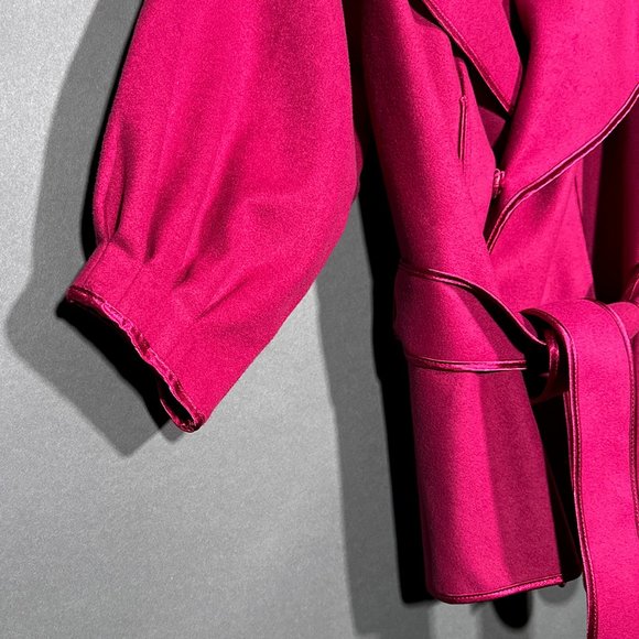 Luii Wide Collar Double Breast‎ Coat With Belt Size M - Picture 9 of 15